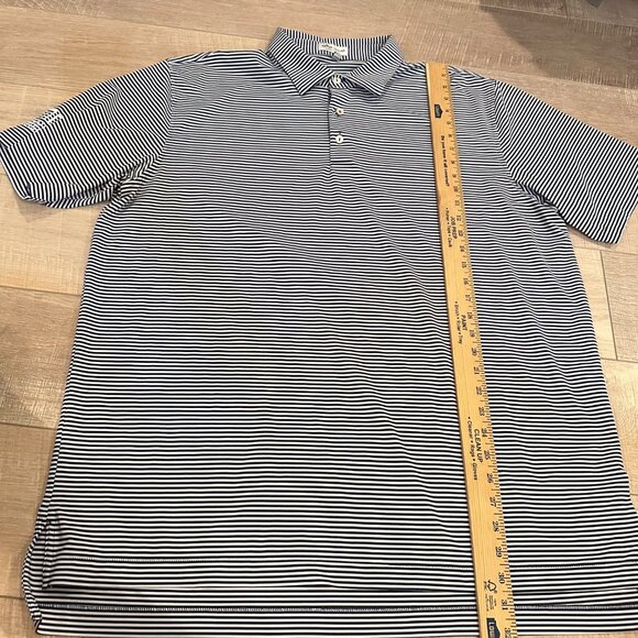 PETER MILLAR MENS SUMMER COMFORT BLACK STRIPE GOLF POLO SHIRT DRI FIT XL - Picture 4 of 9